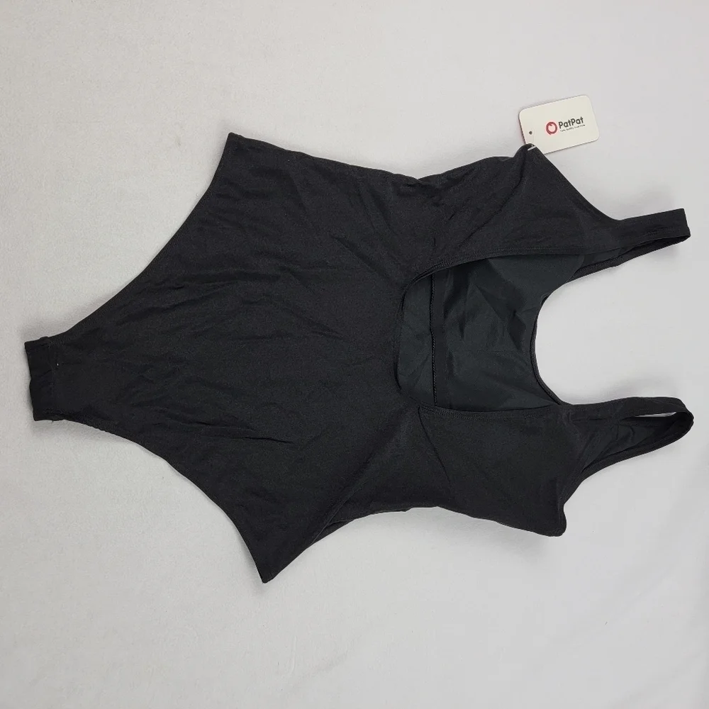 NWT black Mama low‎ back bathing suit with removable cups B52